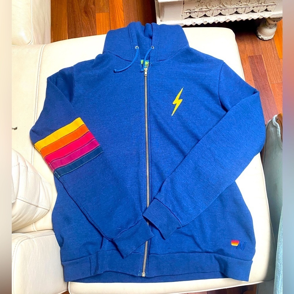 Aviator Nation bolt stripe sleeve hoodie XXL BNWOT